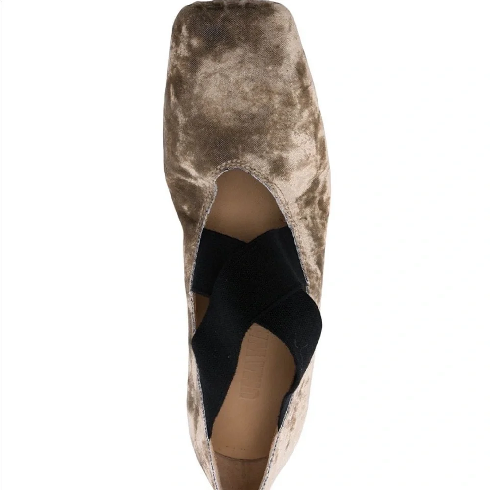 Uma Wang velvet cross strap ballerinas EU39 NWT - Picture 4 of 14